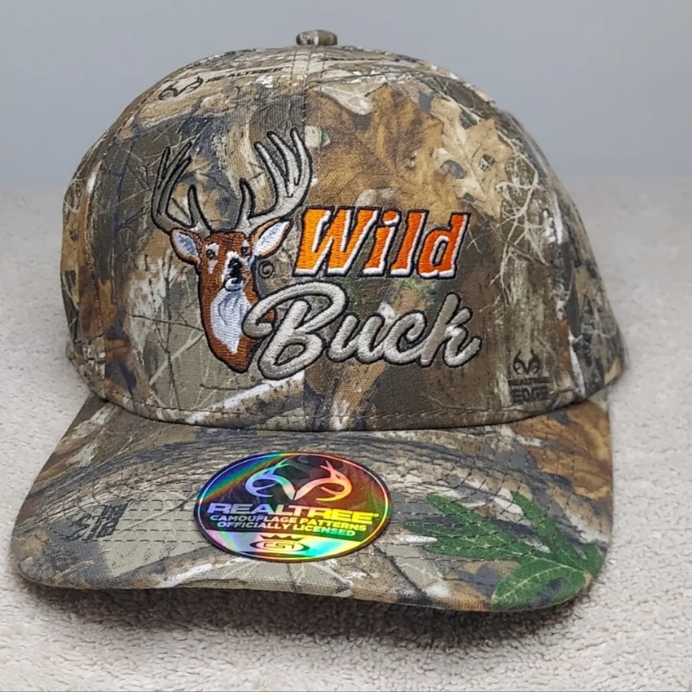 Realtree Wild Buck Embroidered Camouflage Adjustable Men Hat NWT Sporty Outdoors